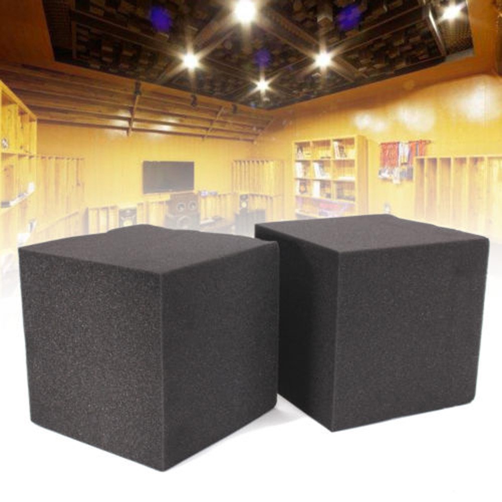 FARAPOKT 2Pcs Soundproof Studio Acoustic Corner Cube Bass Trap Foam