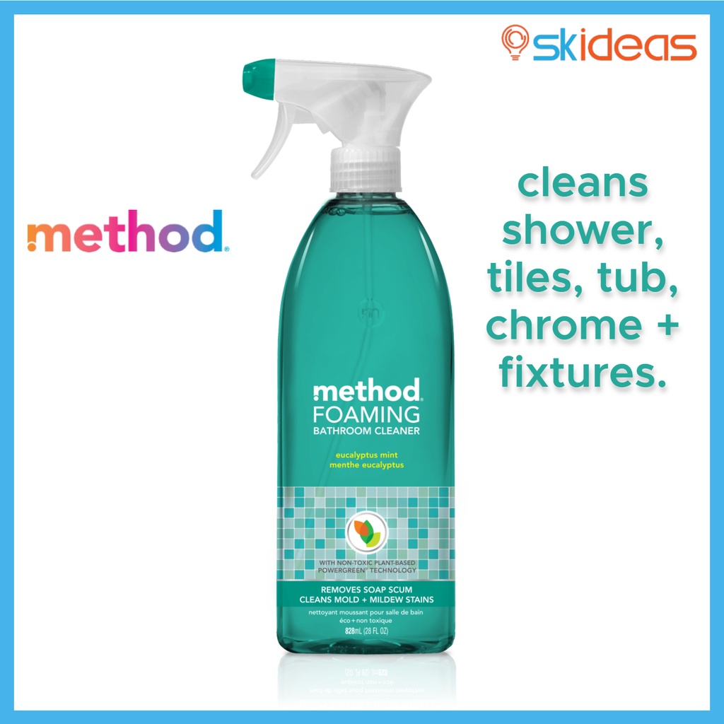 Method Foaming Tub + Tile Bathroom Cleaner Eucalyptus Mint 828ml