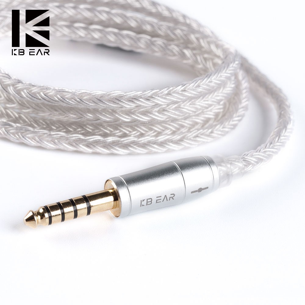 🔥🔥🔥KBEAR 16 core silver cable with metal 2pin/MMCX/QDC Connector For KZ