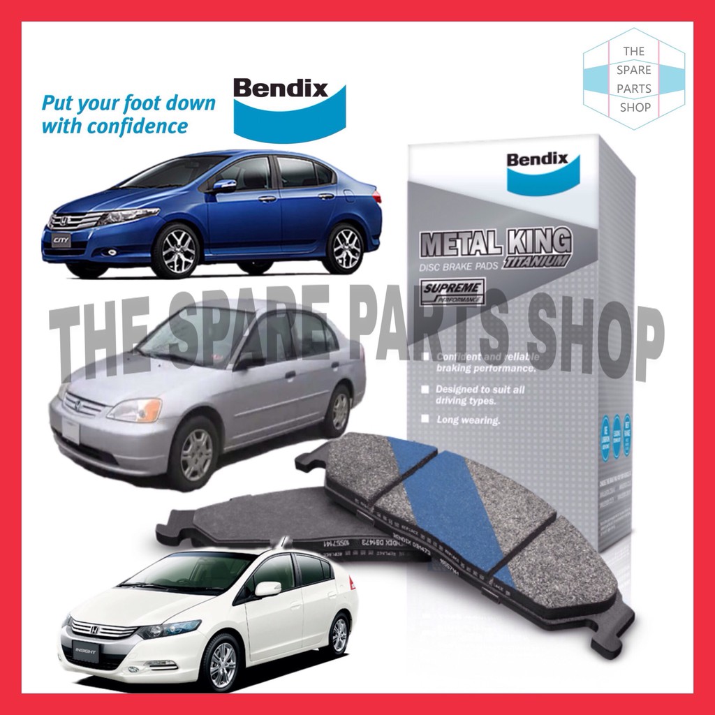 HONDA CITY TMO T9A INSIGHT CRZ JAZZ FRONT BRAKE PAD BENDIX DB1991MKT