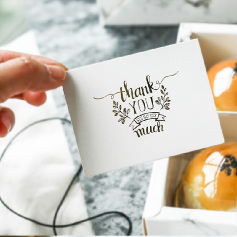 10pcs Set Mini Thank You Love White Card Diy Gift Decor Shopee Malaysia