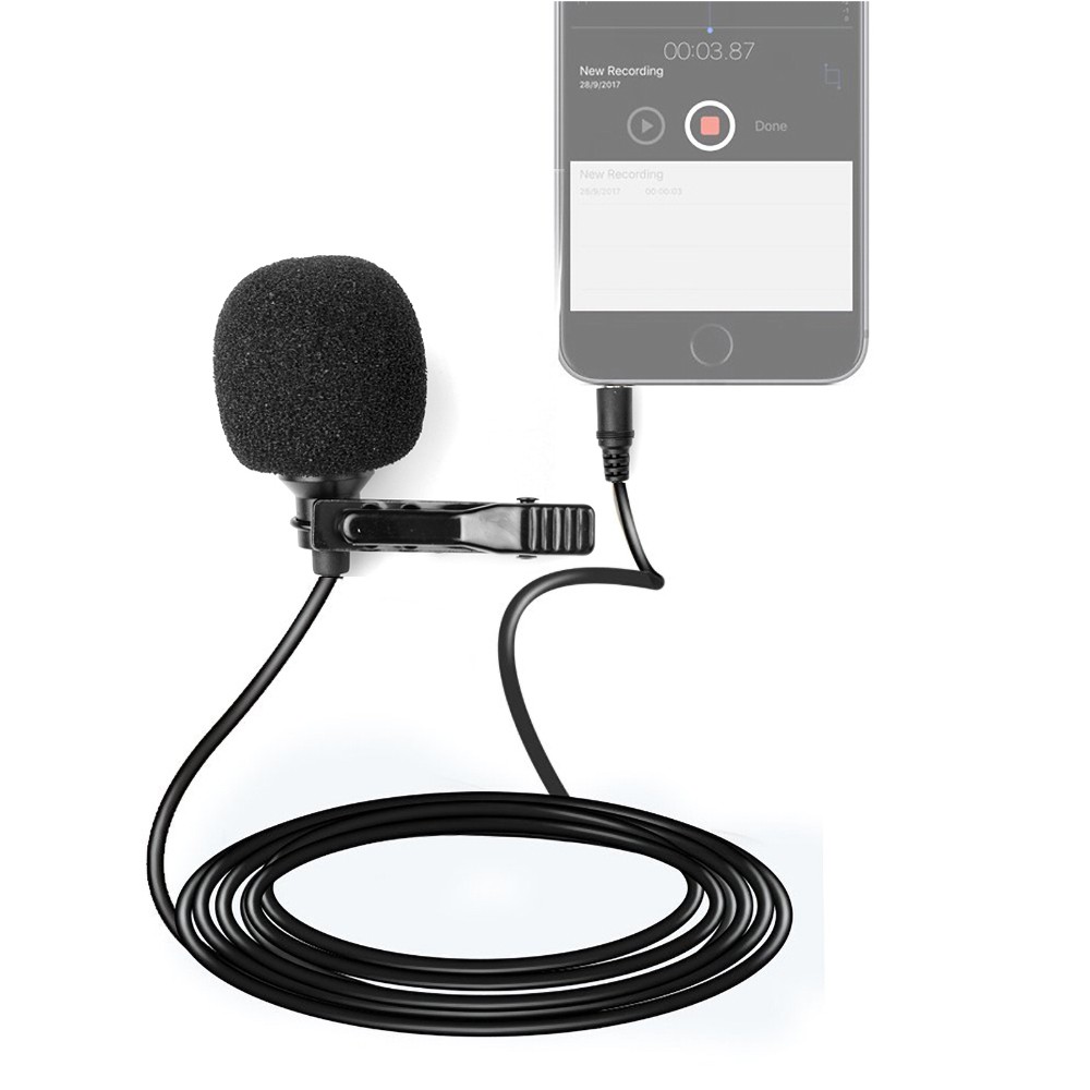 Hands Free 3.5mm Phone External Microphone Mini Recording Mic for PC