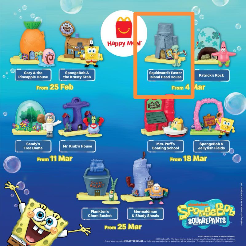 Mcd Sponge Bob Square Pants Squidward's Easter Island Head House