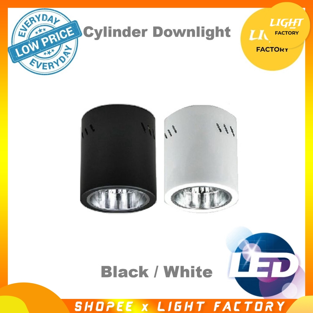 LED Surface Downlight 4/6/8 E27 Black/ White Flush Surface Mounted