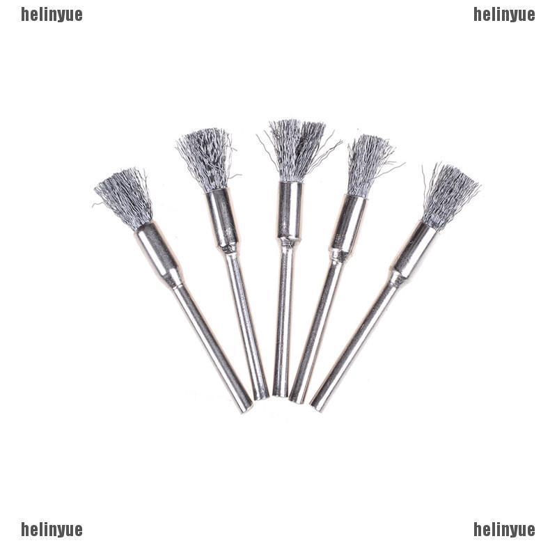 50Pcs 25mm Mini Stainless Steel Wire Brush With 1//8/" Shank Polishing Rotary Tool