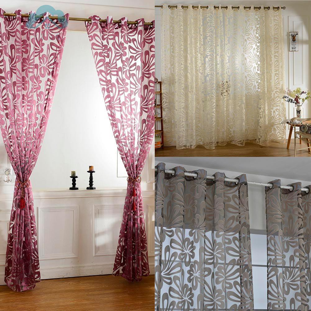 Alo Jacquard Yarn Curtains Window Shading Blackout Bedroom Balcony Decor