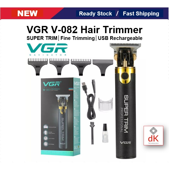 Original VGR V-082 Hair Trimmer Hair Cutter Hair Clipper Vgr Super Trim USB Rechargeable Mesin Rambut