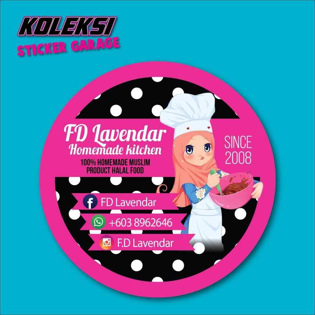 Sticker Label Produk 6cm Kalis Air