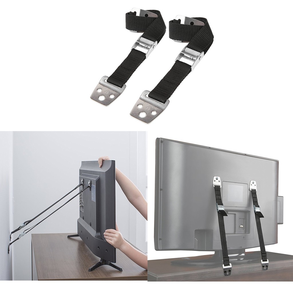 2pcs Tv Hardware Anti Tip Strap Adjustable Safetybelt Furniture