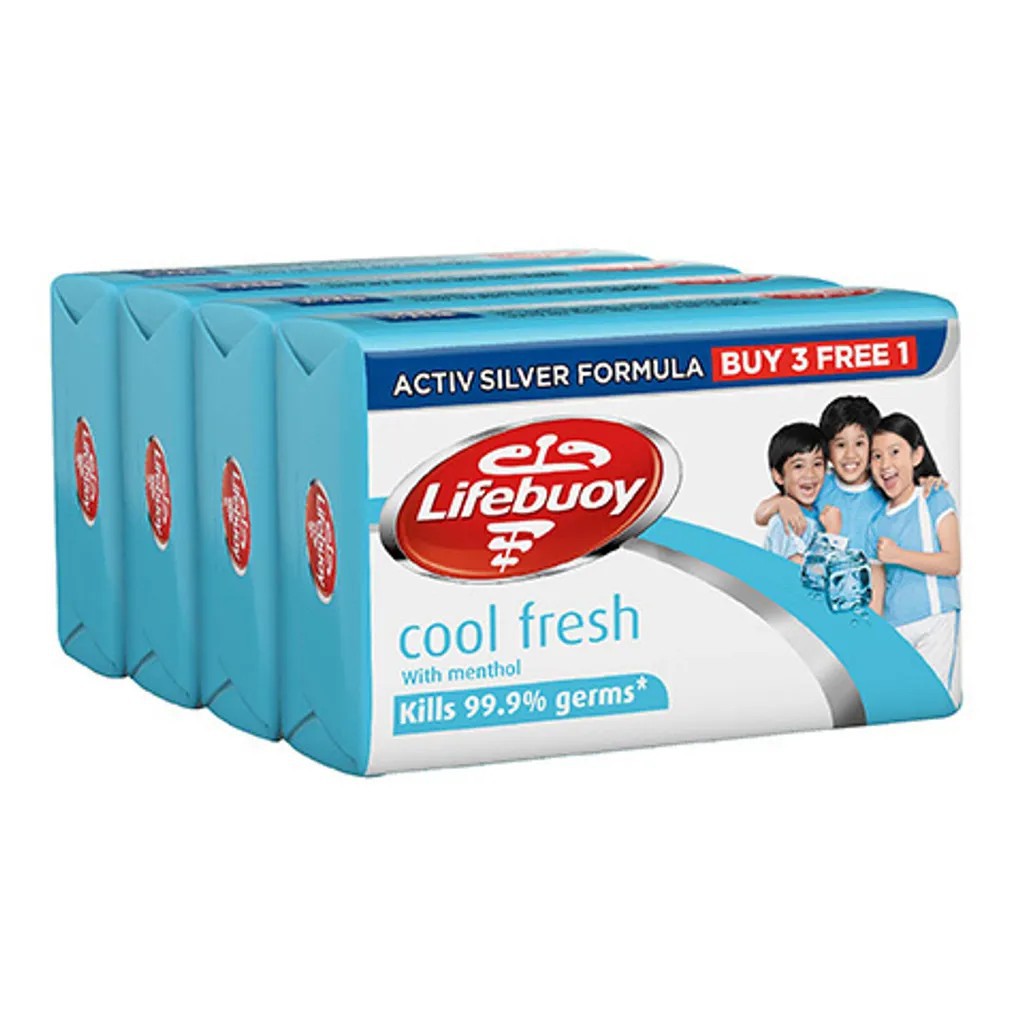 Lifebuoy Soap Bar 3 Variants [115GM x 4's] Buy 3 Free 1 (Cool Fresh / Total 10 / Lemon Fresh)