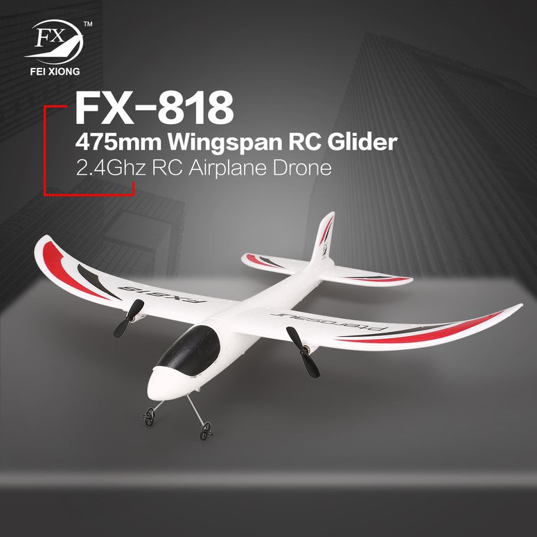 Stock Fx Fx 818 2 4g 2ch Remote Control Glider 475mm Wingspan Rc Airplane Drone Shopee Malaysia