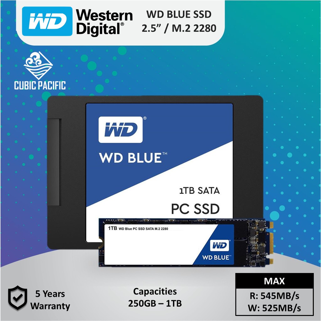 Western Digital Wd Blue Ssd 3d Nand 250gb 500gb 1tb 2 5 M 2 Sata Solid State Drive Shopee Malaysia