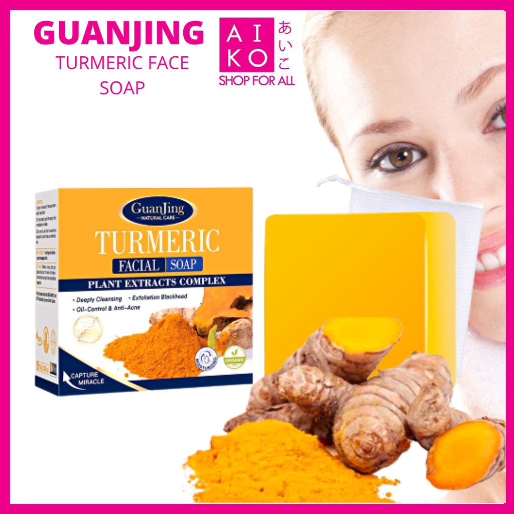 (AIKO) GUANJING TURMERIC FACE SOAP / SABUN MUKA (GJ7050) | Shopee Malaysia