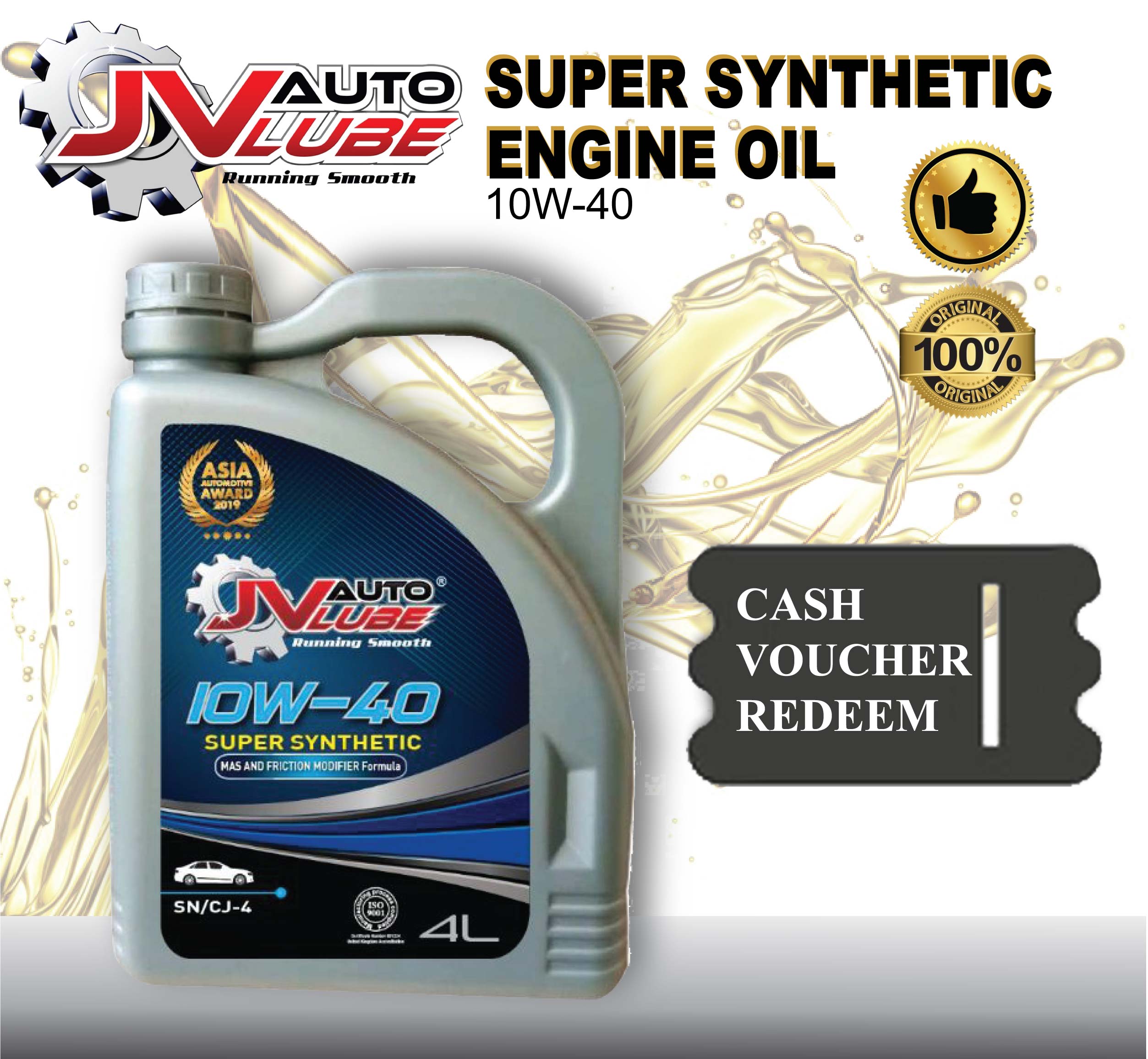 ( Cash Voucher Redeem ) JV Auto Lube - Engine Oil 10W-40 Original