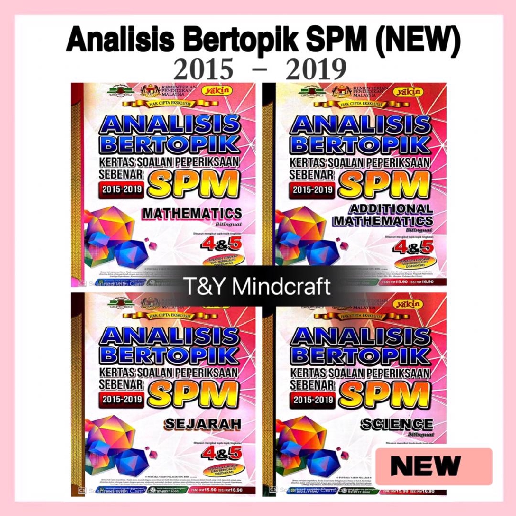 Tny Ready Stock Analisis Bertopik Spm 2015 2019 Edisi 2020 Shopee Malaysia