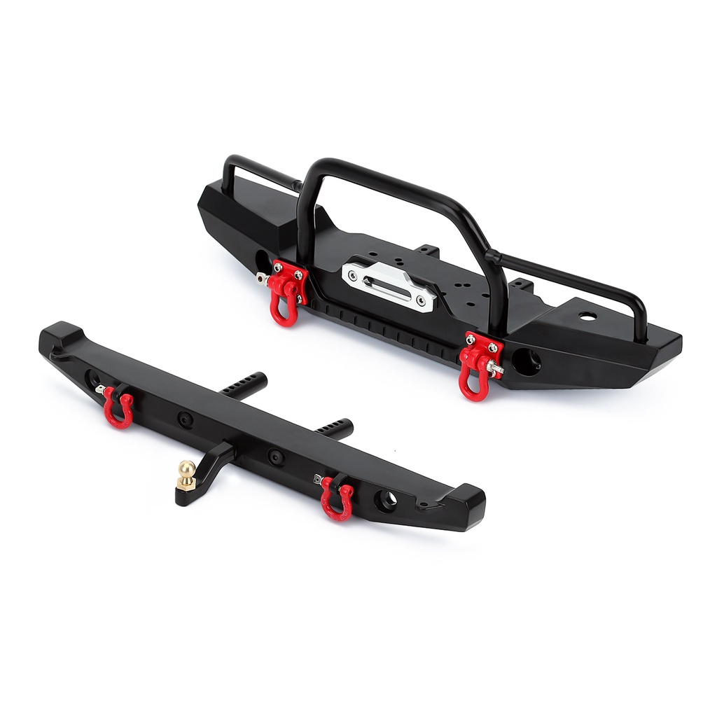 WEISHUJI 2pcs Aluminum Alloy Front and Rear Bumper Mount Bumper Mount Stand RC Alloy Front&Rear Plate Bumper Mount for 1/10 Scale TRX-4 Crawler Car Red 