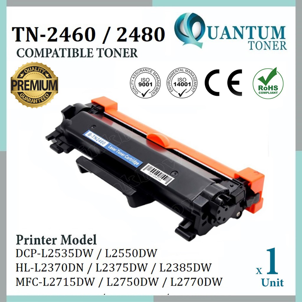 Compatible Toner TN-2480 TN-2460 TN2480 TN2460 Brother DCP L2550DW HL ...