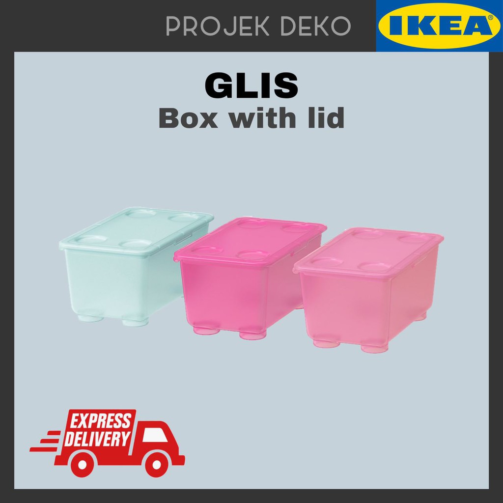Ready Stock Ikea Glis Plastic Box Storage Kotak Plastik Simpan Barang Dan Makanan 17x10 Cm Shopee Malaysia