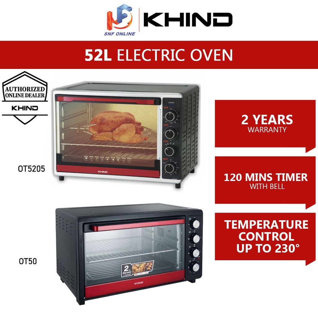 Khind Electric Oven (52 L) OT52R OT5205 OT50 Shopee Malaysia