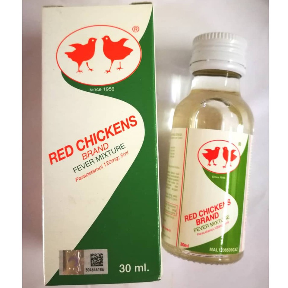 【紅雞標】八宝退熱露【Red Chickens Brand】Fever Mixture ( 30ml )