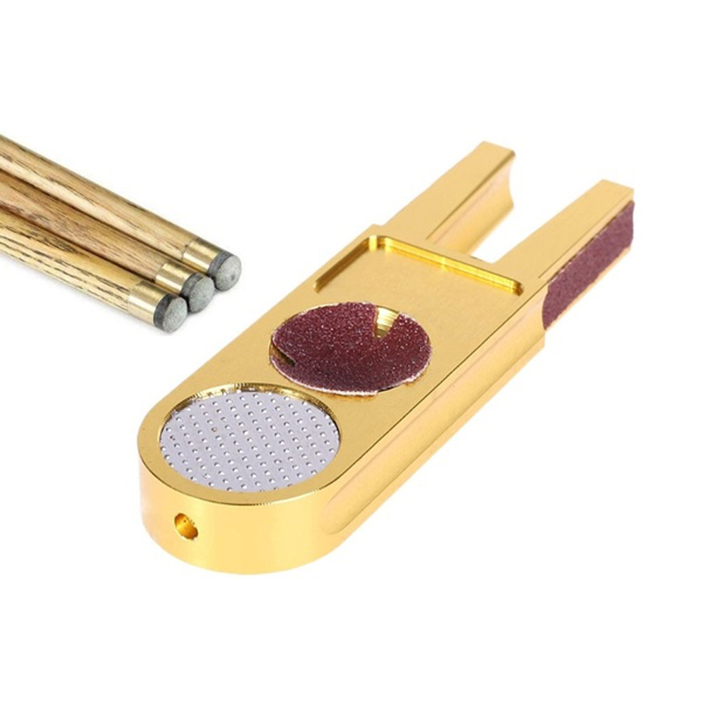 YISHENG Repairer Tool Tip Trimmers Dime U-shape Pool Cue Snooker Scuffer Tapper Shaper Burnisher Muti-functional Billiar