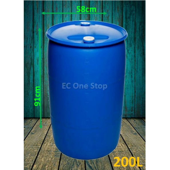 200l Tong Biru Drum Biru Plastik Blue Plastic Drum Shopee Malaysia 6483