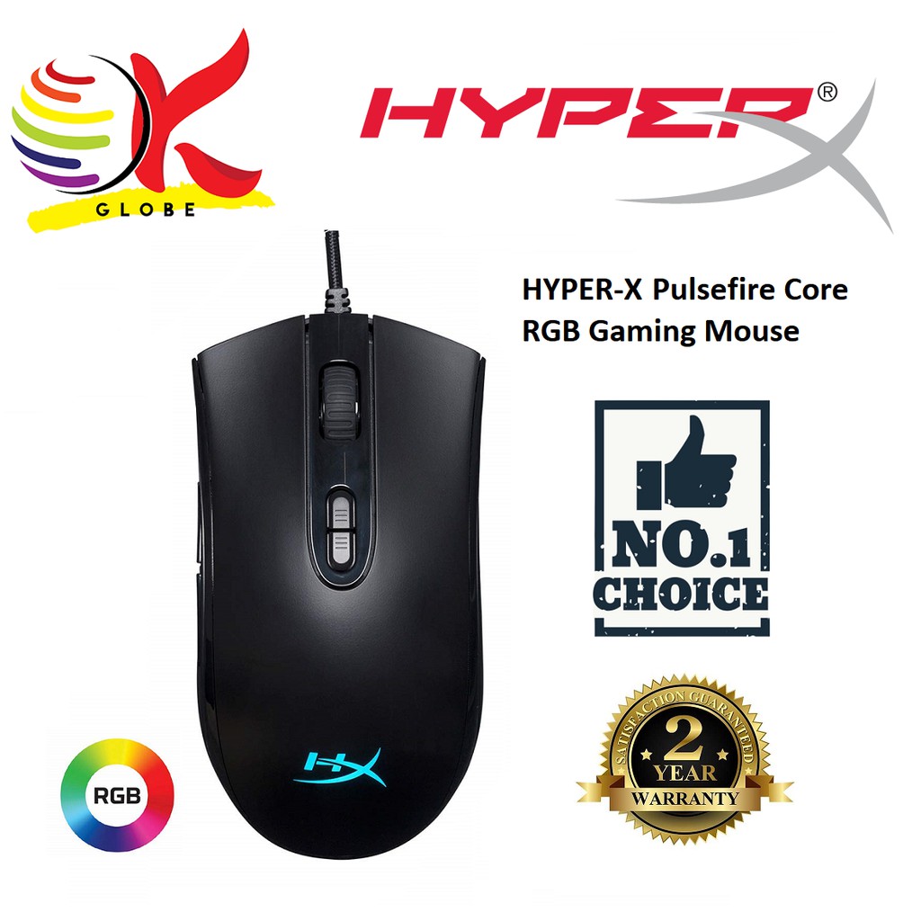 HYPERX HYPERX PULSEFIRE CORE WIRED RGB GAMING MOUSE WITH HYPERX