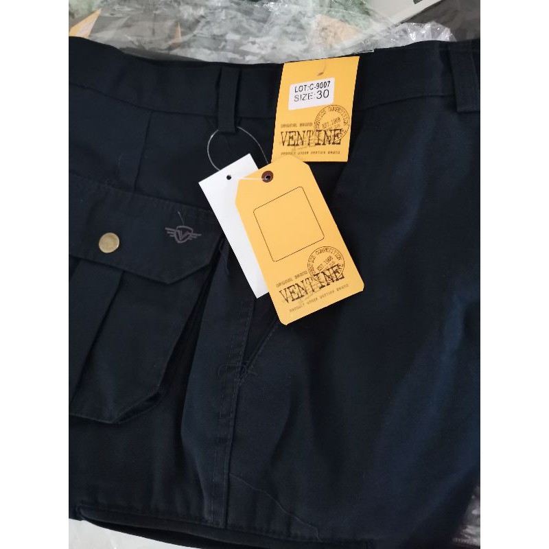 Ventine Seluar Kerja 8 Poket Poket Tepi Ada Zip Dan Copper Button 2 Lapisan Kain Di Lutut Men S Workwear Cargo Shopee Malaysia