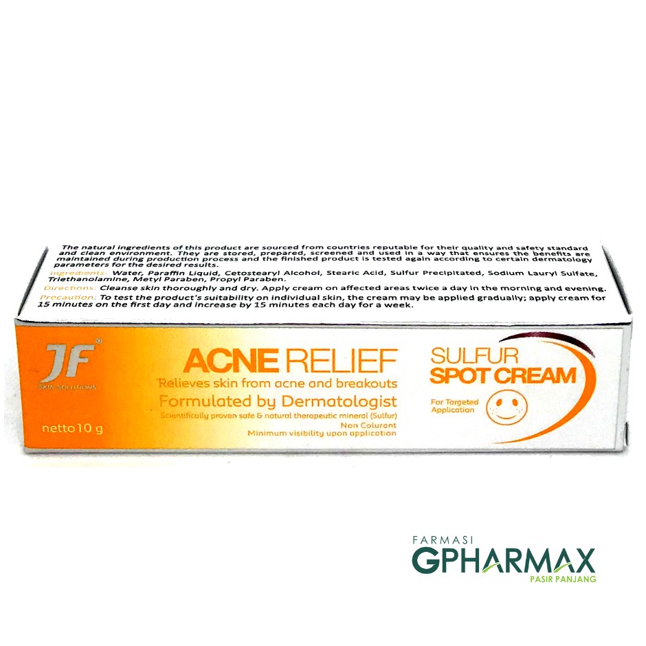jf acne relief sulfur spot cream