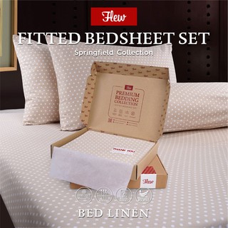Flew Springfield Collection Premium Fitted Bedsheet Cadar Set [NEW ARRIVAL]
