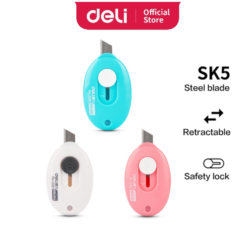 Deli Cutter 2081 Color Portable Safety Good Erasing Performance Mini