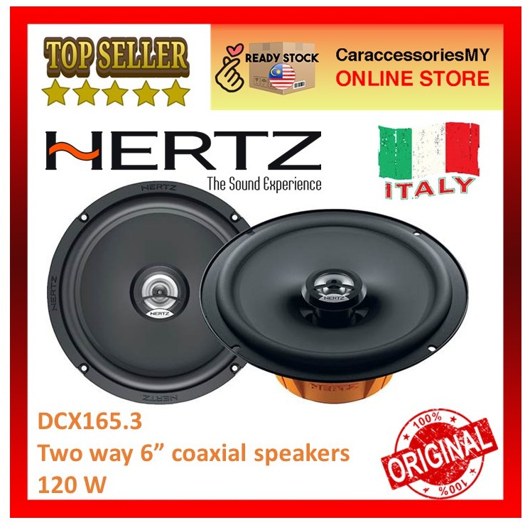 Hertz Dieci DCX 165.3 2-Way Coaxial Speakers (120W)