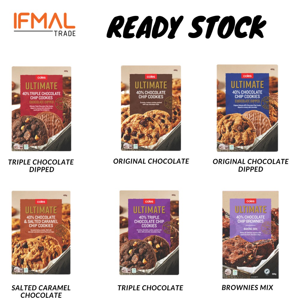 Coles Ultimate 40 Chocolate Chip Cookies Shopee Malaysia