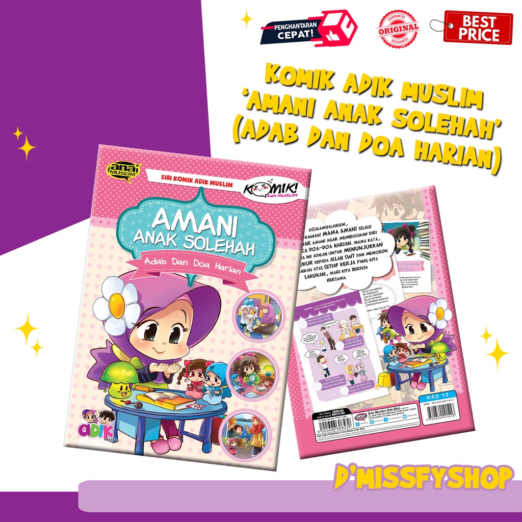 Buy Amani Anak Solehah Adab Dan Doa Harian Buku Bacaan Kanak Kanak 3 Tahun Terlaris Di Pasaran Seetracker Malaysia