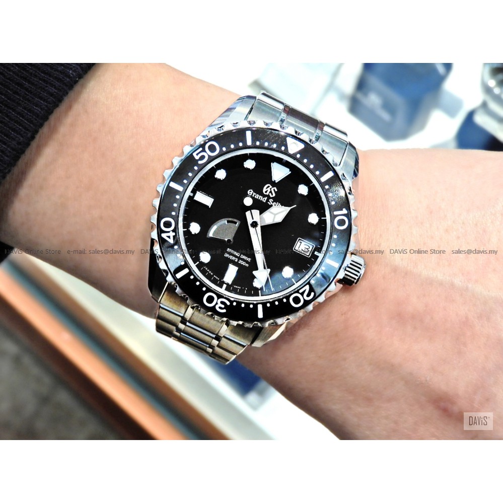 Grand Seiko SBGA229 SBGA229G Men's Watch Sport Spring Drive Diver SS  Bracelet Black *Original | Shopee Malaysia
