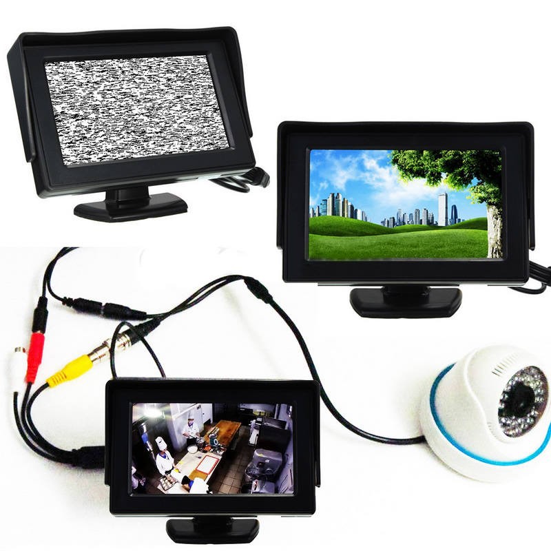 HD 4.3" LCD Audio Video Security Tester CCTV Camera Test Monitor With