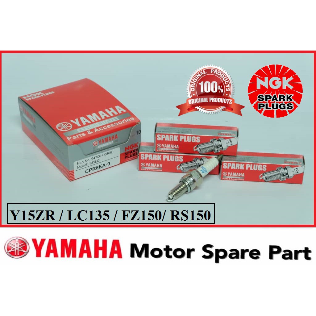 (100 ORIGINAL) YAMAHA CPR8EA9 SPARK PLUG Y15ZR LC135 RS150 FZ150