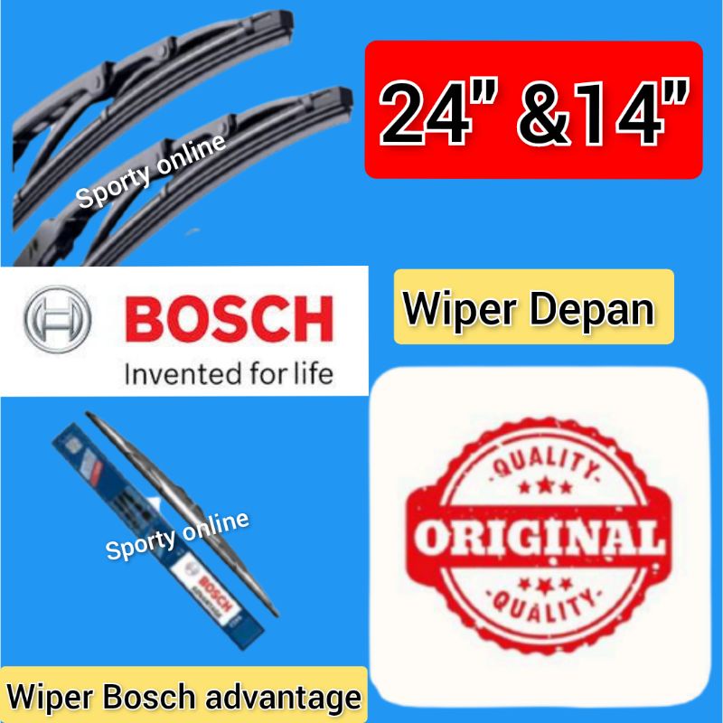 Bosch Wiper HONDA Jazz Idsi 2005-2007 size 24" & 14"