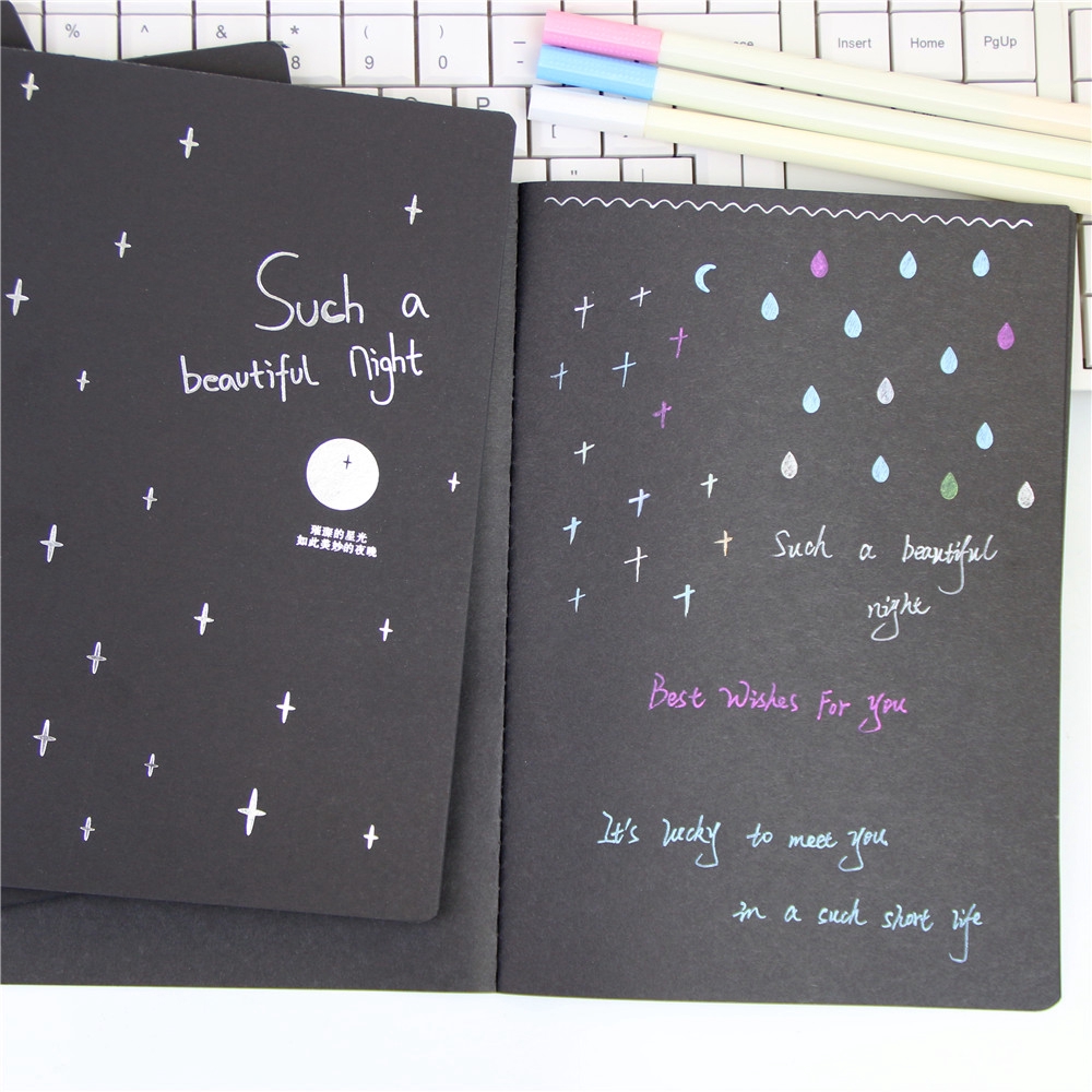 Sketchbook Diary for Drawing Painting Graffiti Soft Cover Black Paper  Sketch Book Notebook