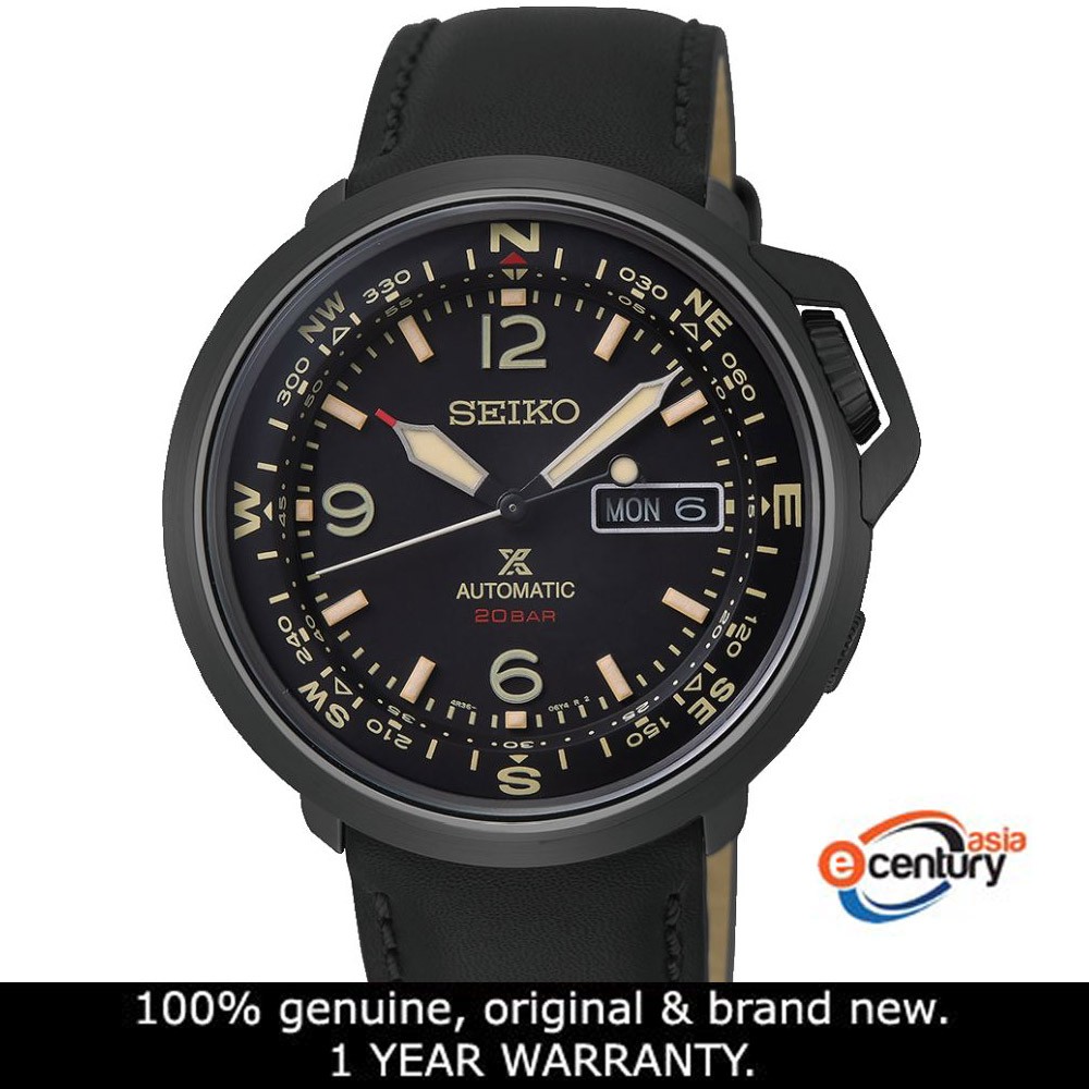 Seiko SRPD35K1 Men's Prospex Automatic 200M Black Leather Strap Watch |  Shopee Malaysia