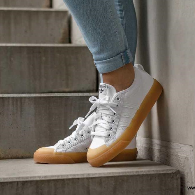 adidas nizza white gum