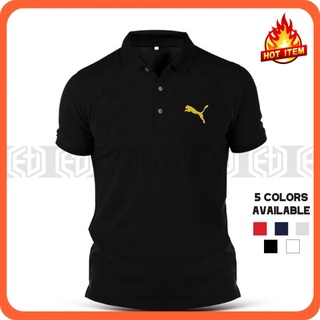 Baju Sulam Panther Neon Gold Cotton Polo T Shirt T-Shirt Shirts Classic Vintage Sportswear Sports Pakaian Fashion Tee
