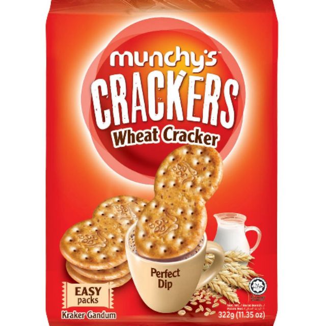 Ready Stock Munchy S Wheat Cracker 322g Cream Crackers 300g