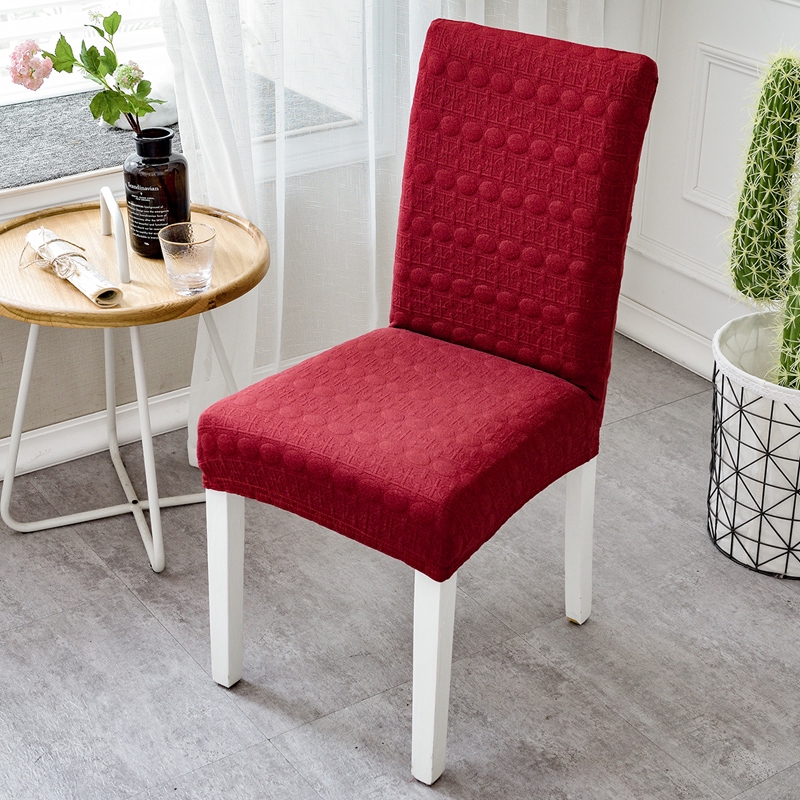 Chair Cover Home Simple Chair Sleeve Elastic Universal Table Seat Set Stool Knitted Cover Fabric