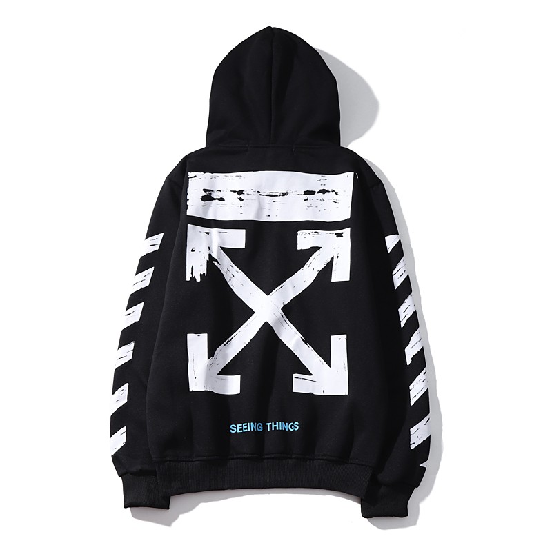 off white long hoodie