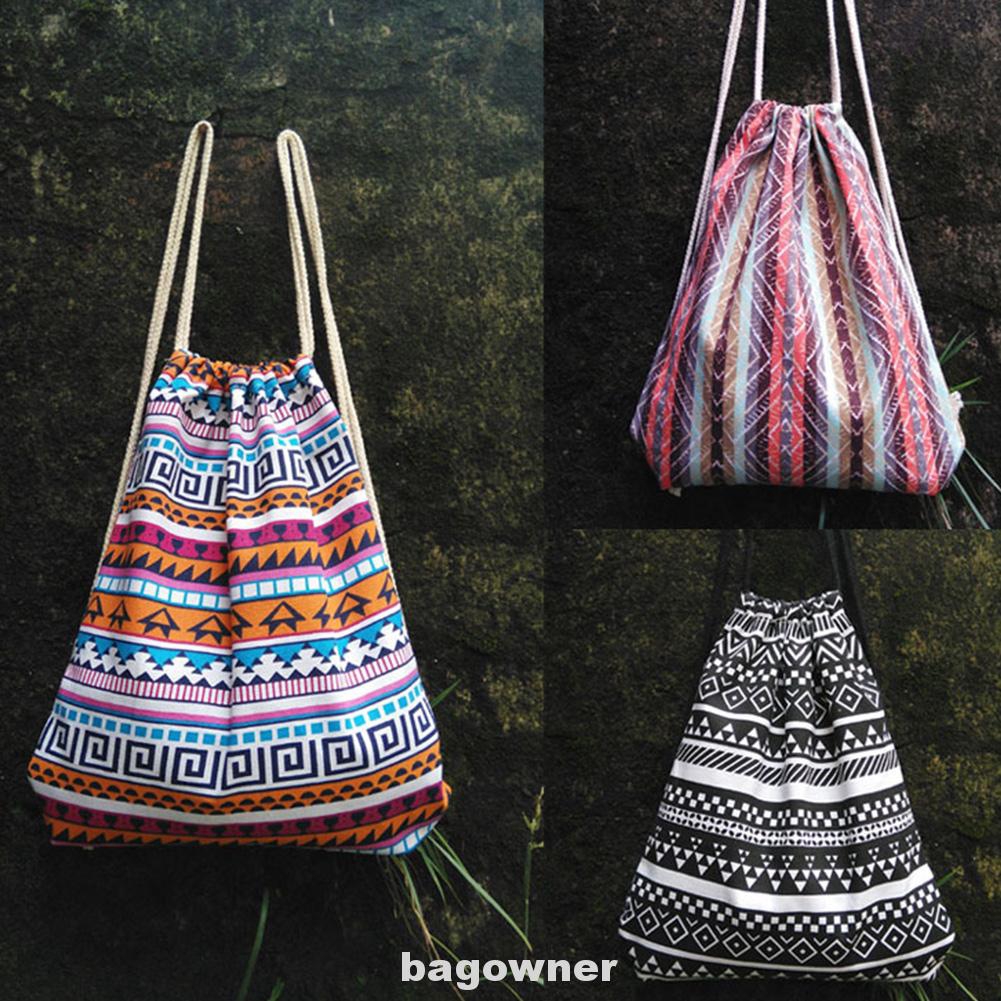 hippie drawstring bag