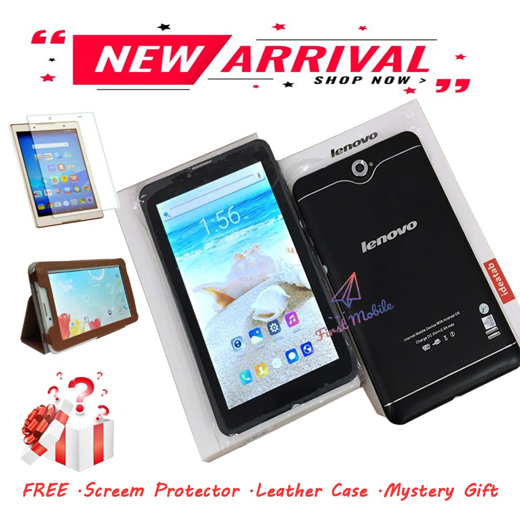 100 Brand New Lenovo Tab 7 0 Mini Tablet Support 3g With Dual Sim Free Screen Protector Leather Case Mystery Gift Shopee Malaysia