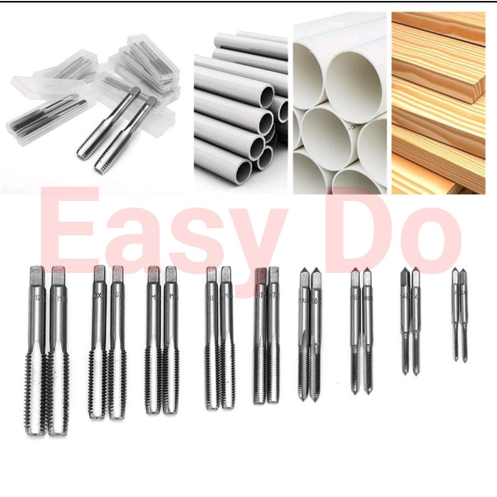 M3-M20 Thread Taps Workshop Equipment Tool Repair Household Spiral Supply Industrial HSS Right Hand Bit Silver