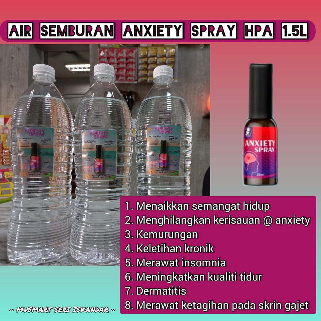 AIR SEMBURAN ANXIETY HPA INTERNATIONAL 1.5L (ANXIETY SPRAY) Shopee