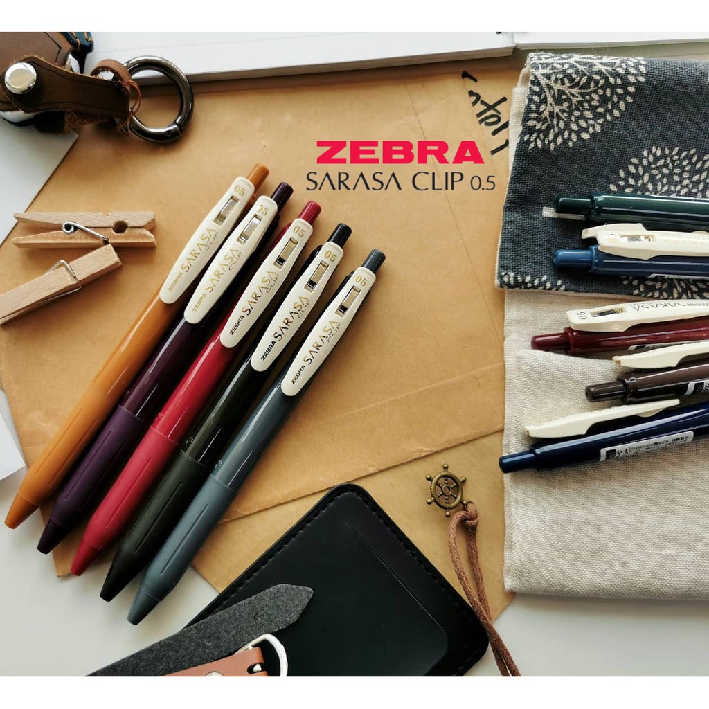 (1 pcs & 5 pcs SET) 0.5mm Zebra Sarasa Vintage Gel Pen (JJ15-5C-VI, JJ15-5C-VI2), Gel Pen Set